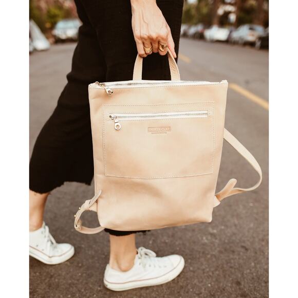 Parker Clay miramar Light Tan Leather Backpack